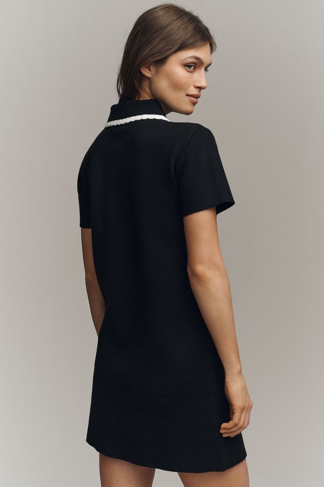 English Factory Short-Sleeve Polo Mini Shift Dress | Anthropologie
