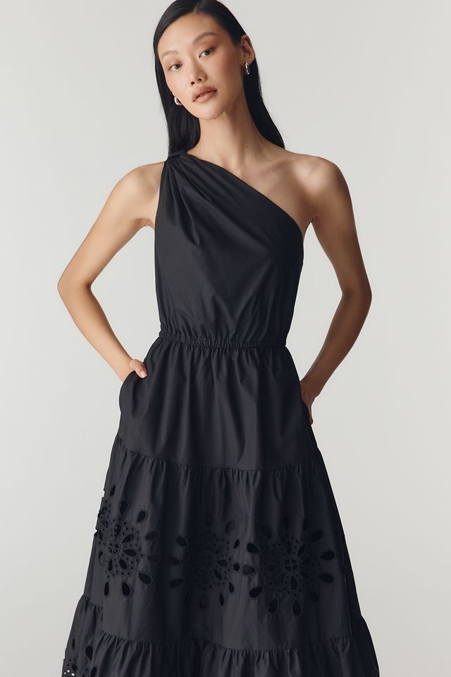 English Factory One-Shoulder Midi Dress | Anthropologie