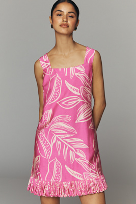 english factory sleeveless square-neck a-line mini dress English Factory main image 0
