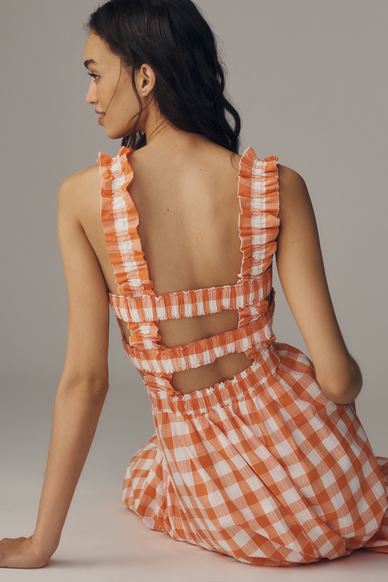 English Factory Gingham Midi Dress
