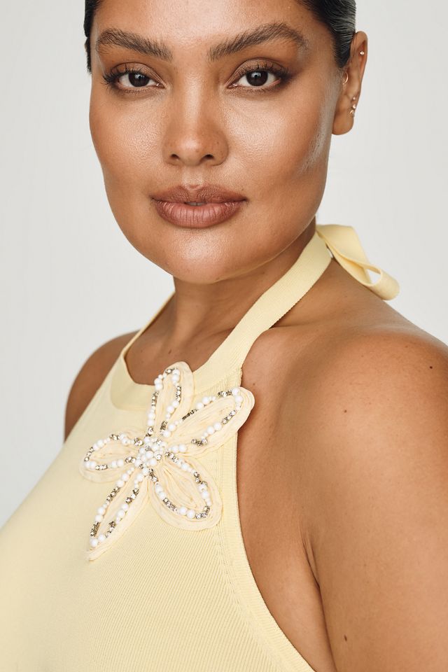 Endless Rose Beaded Halter Midi Dress #1
