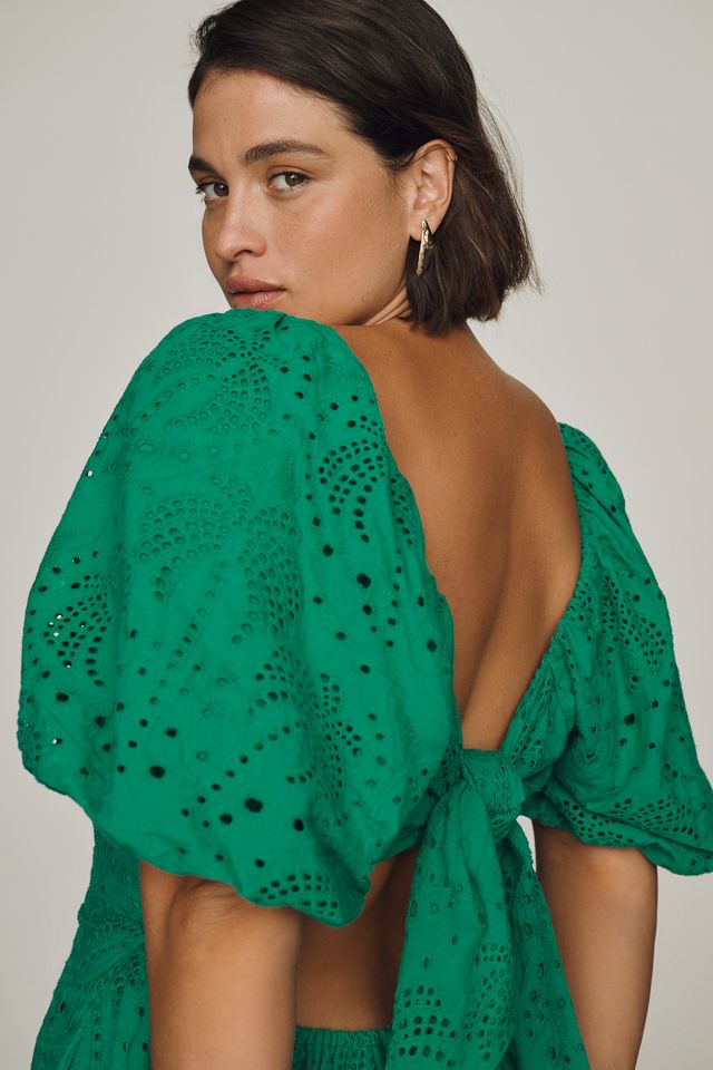 English Factory Puff-Sleeve Maxi Dress #1