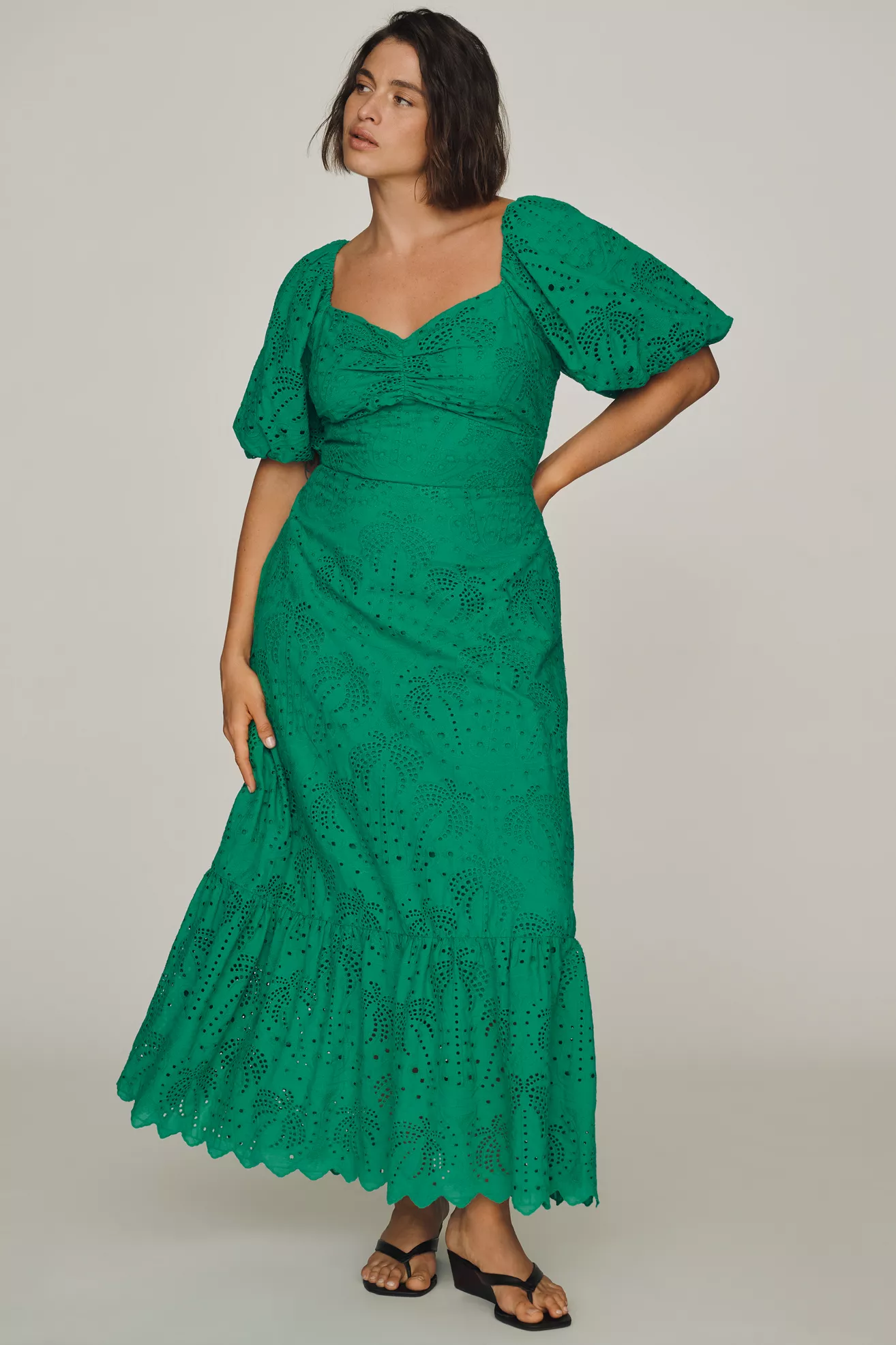 English Factory Puff-Sleeve Maxi Dress