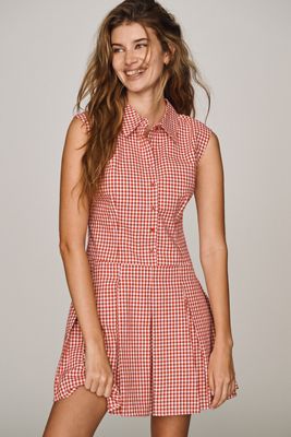 English Factory Pleated Mini Dress