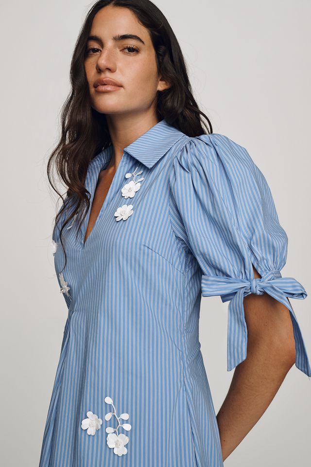 English Factory Flower-Trim Midi Dress #1