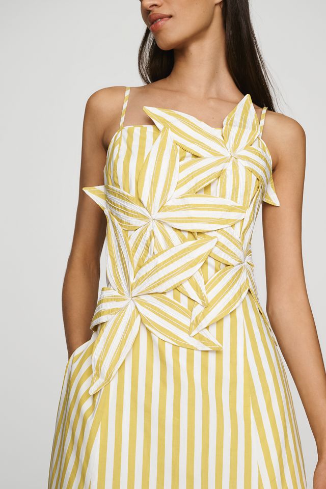 English Factory Floral Appliqué Midi Dress #2