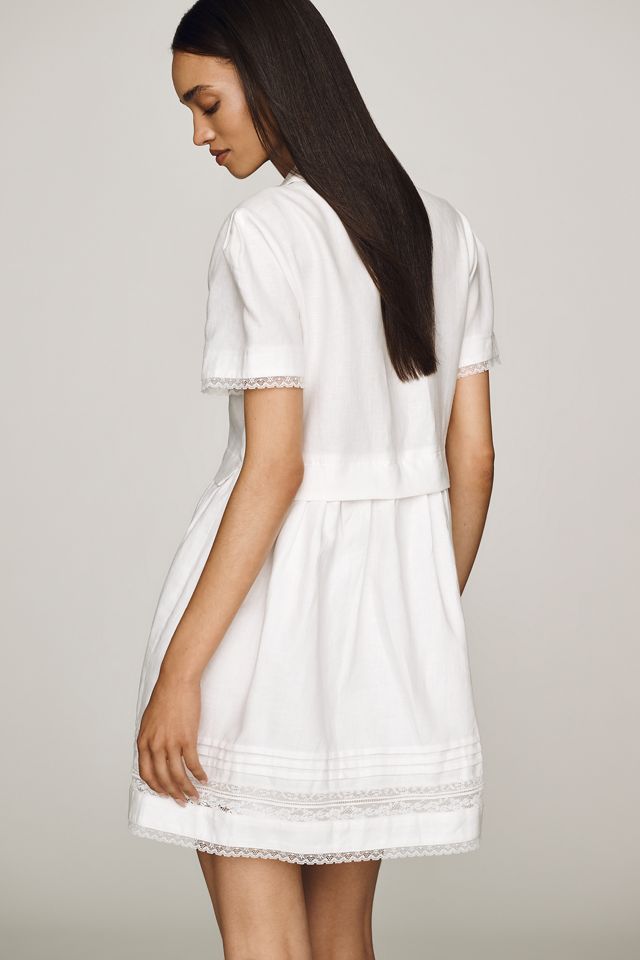 English Factory Lace Trim Mini Dress #3