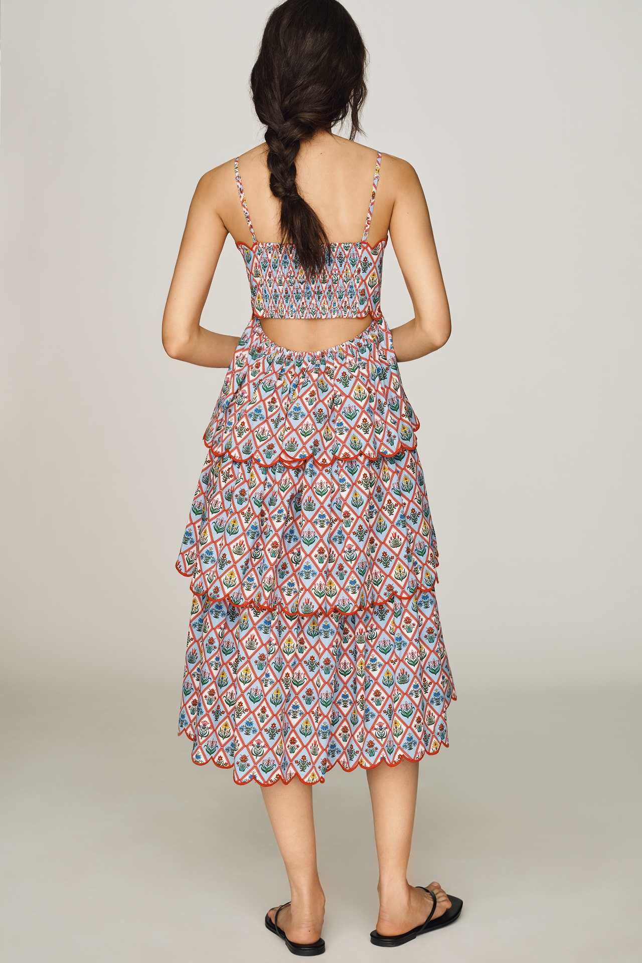 English Factory Scalloped Midi Dress
