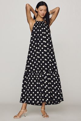 English Factory Polka Dot Halter Dress