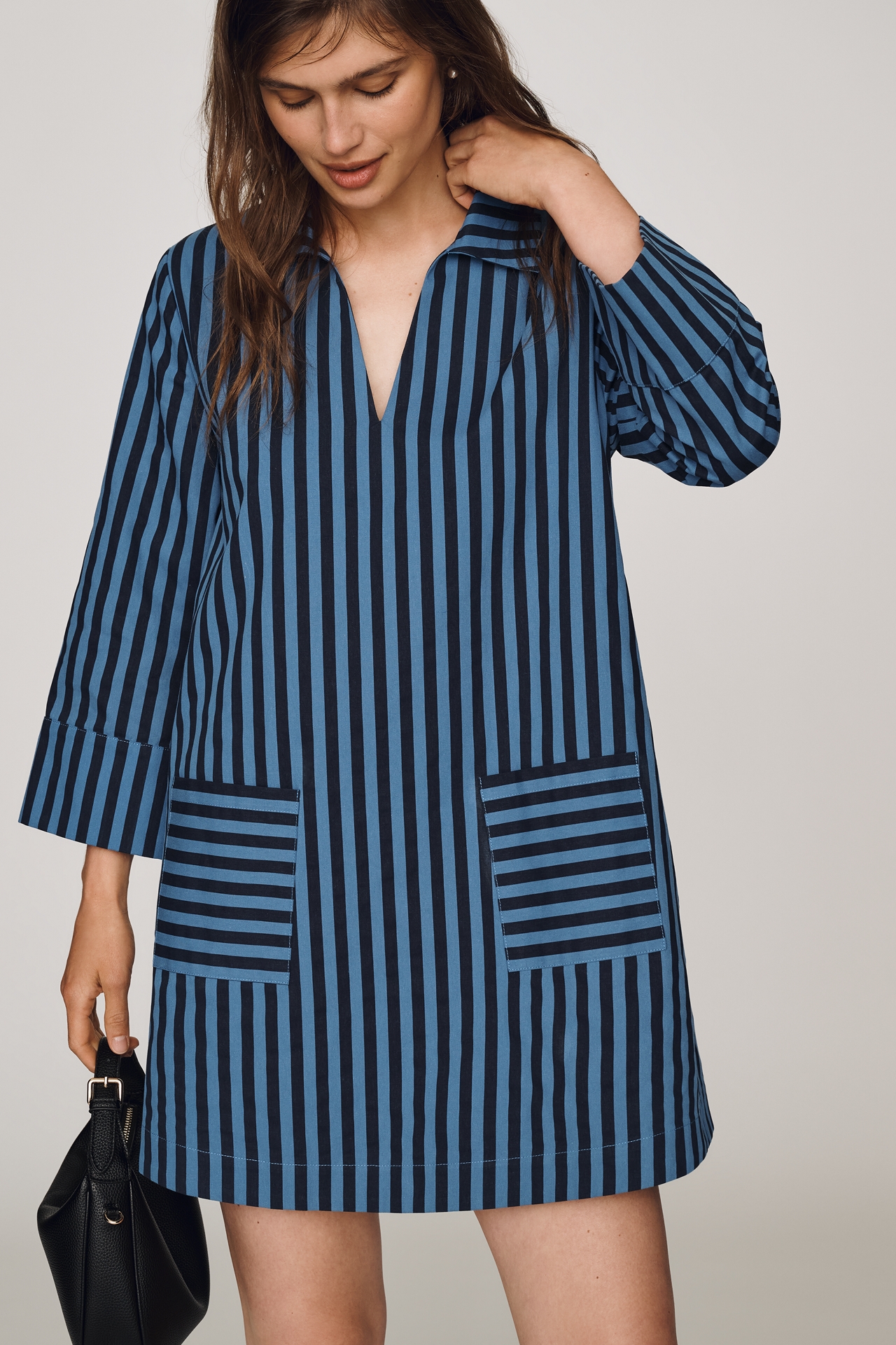 English Factory Cotton Kaftan Mini Dress
