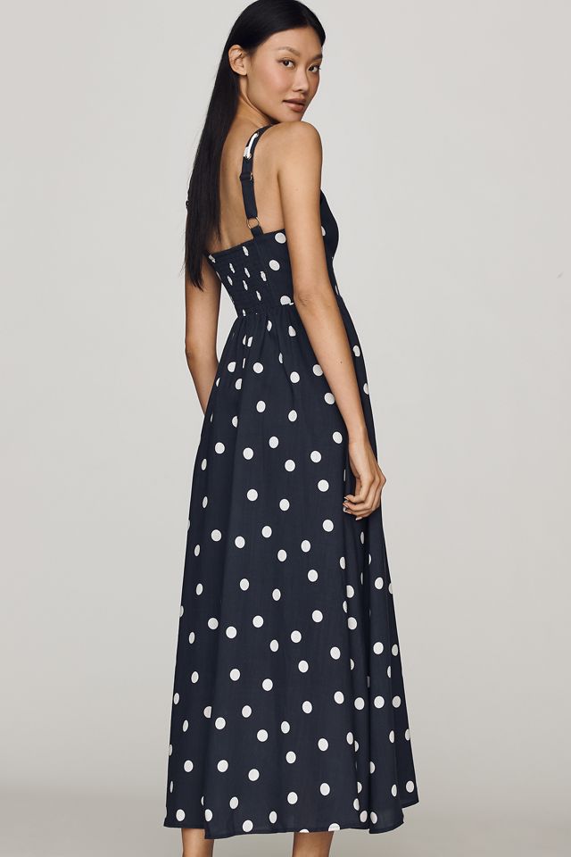 English Factory Cotton Linen Tie-Front Midi Dress #2
