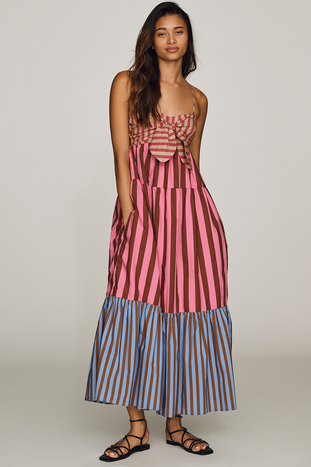 English Factory 100% Cotton Tiered Midi Dress