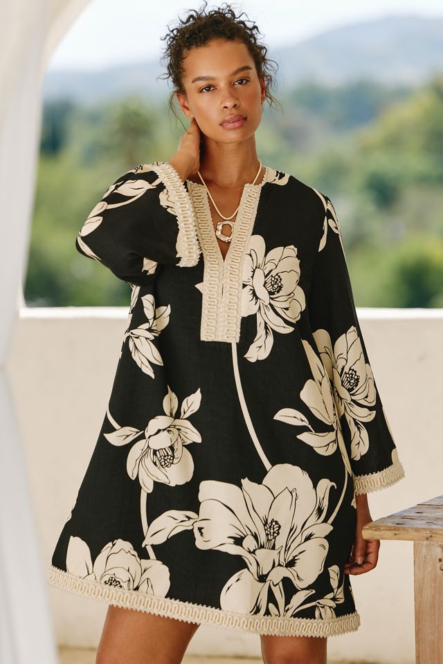 English Factory 100% Cotton Plus Kaftan Mini Dress #1