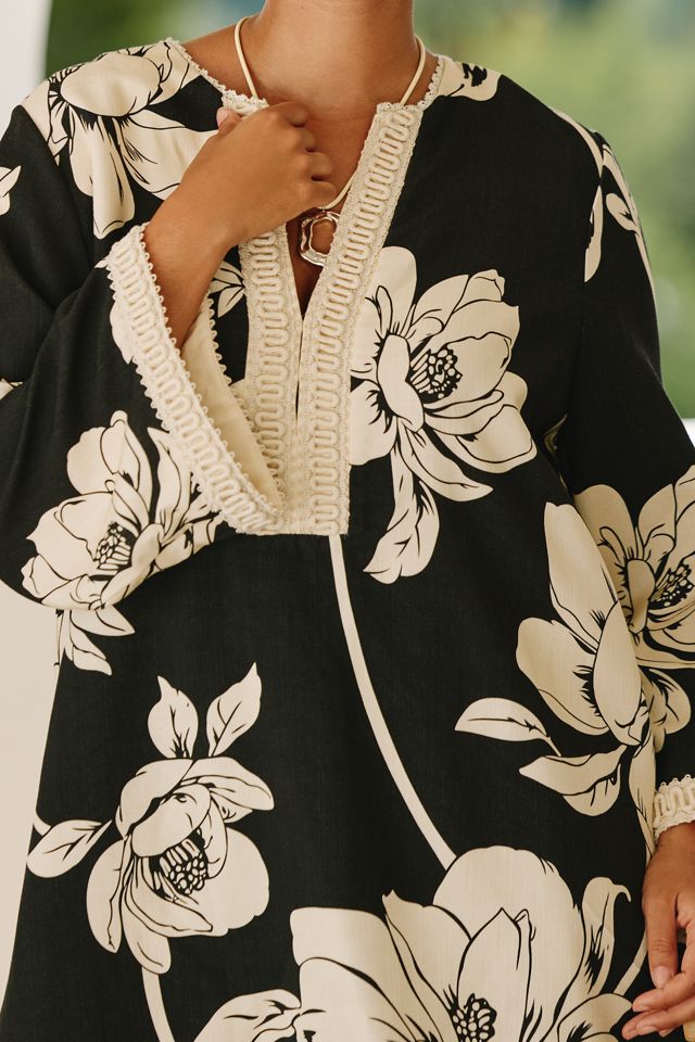 English Factory 100% Cotton Plus Kaftan Mini Dress #3