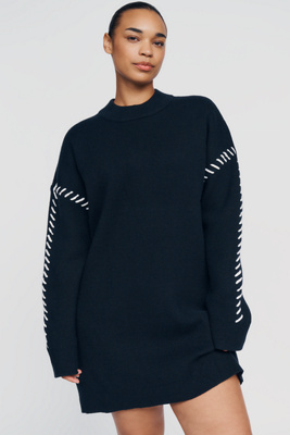 English Factory Stitched Sweater Mini Dress by Anthropologie