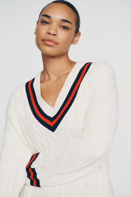 English Factory Cable Knit Sweater Mini Dress by Anthropologie