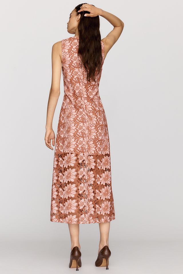 English Factory Floral Embroidered Midi Dress | Anthropologie