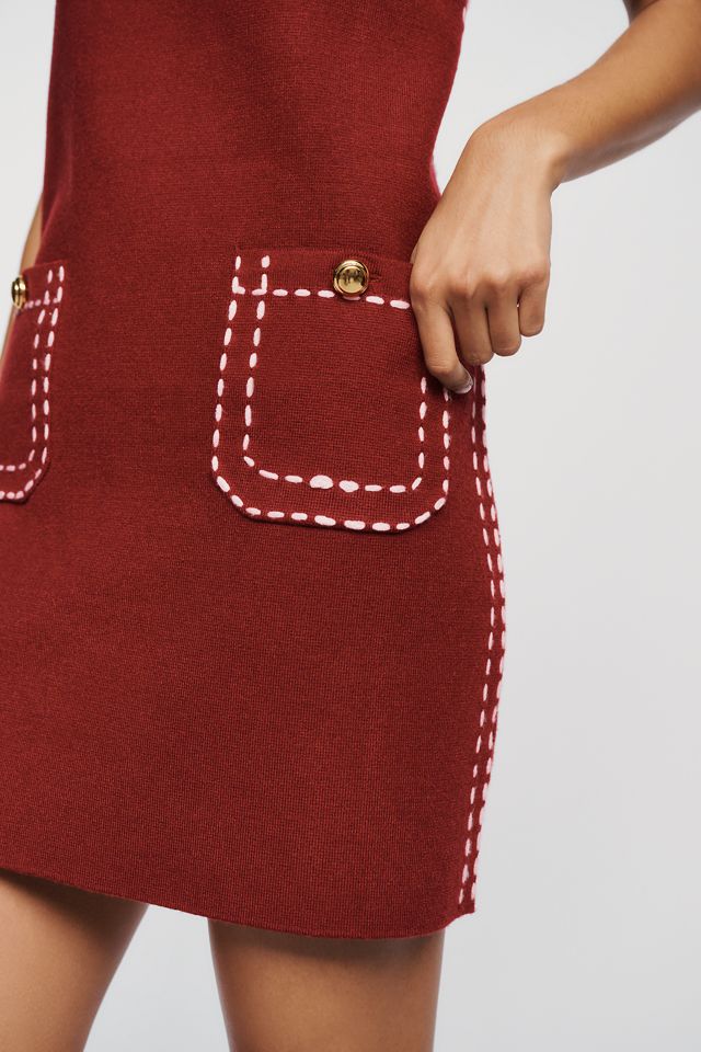 English Factory Stitched Knit Shift Dress #2