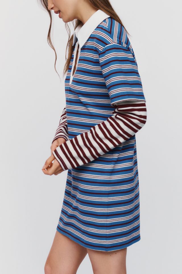English Factory Long Sleeve Polo Twofer Mini Dress #1
