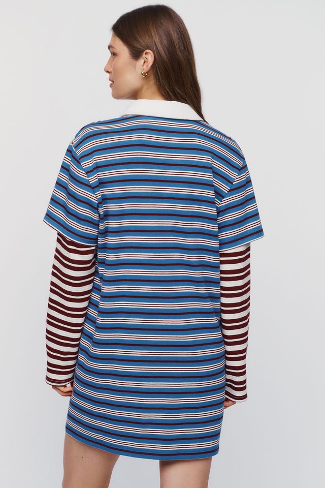 English Factory Long Sleeve Polo Twofer Mini Dress #4