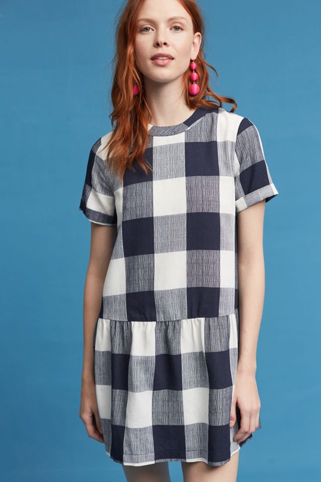 Halle Drop-Waist Gingham Dress