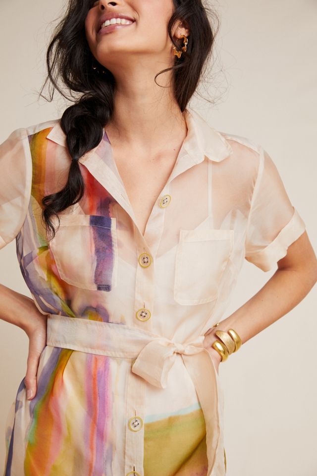 Aimee Clarke Organza Silk Shirtdress #3