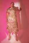 maeve bernadette sequined midi dress NEW MAEVE Bernadette Pink Sequined Midi Dress SIZE SMALL