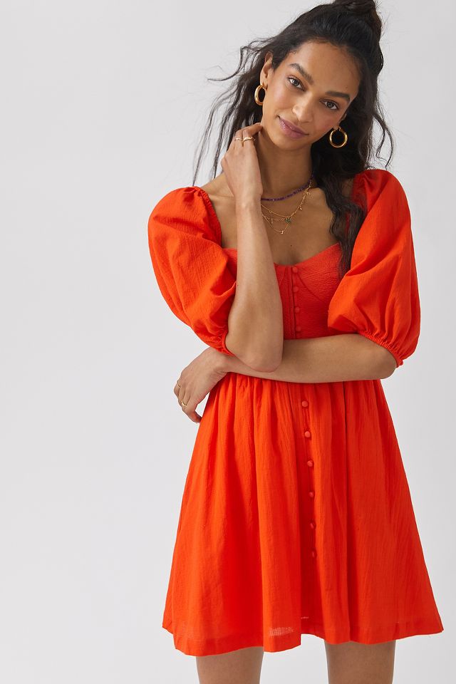 Anthropologie maeve 2025 orange dress