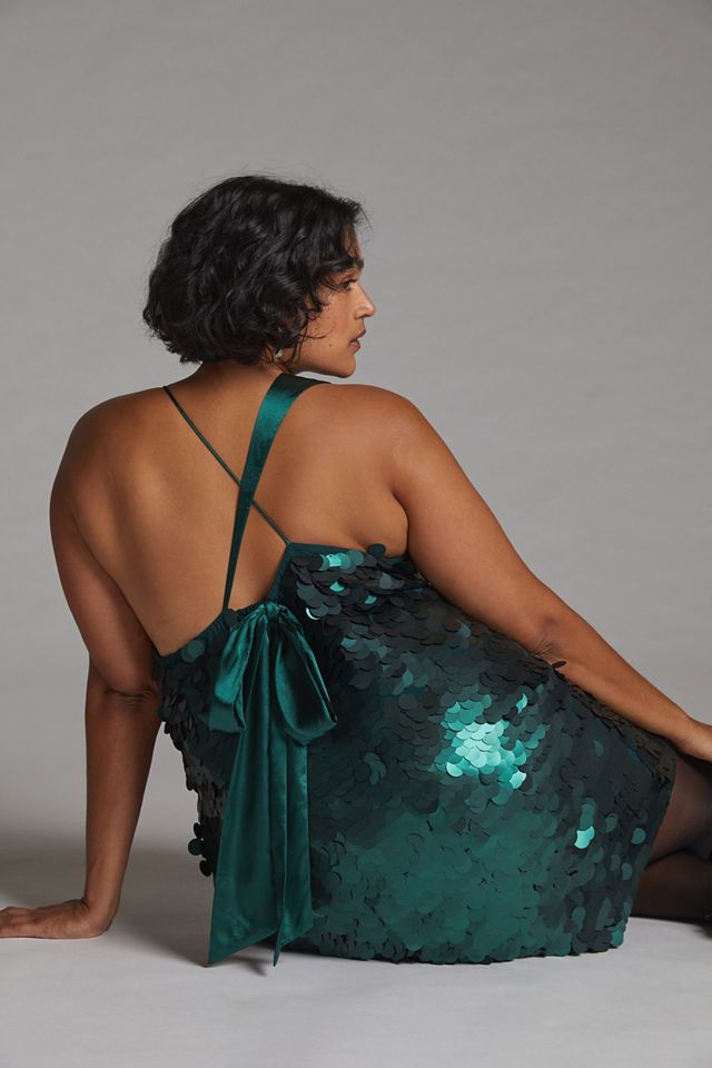 Maeve Sequined One-Shoulder Mini Dress #5