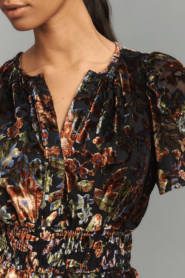 Maeve Somerset Velvet Mini Dress