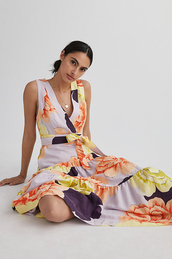 Maeve Floral Wrap Maxi Dress