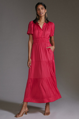 fuchsia linen somerset maxi dress Fuchsia Linen Somerset Maxi Dress