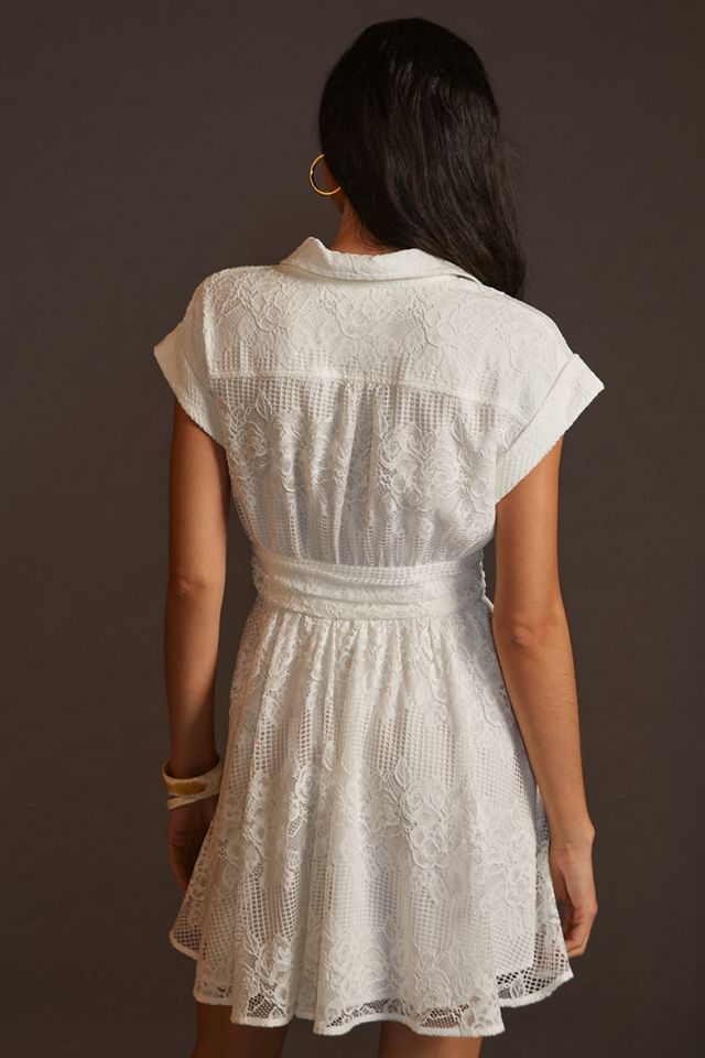 maeve sculpted v neck a line mini dress Maeve
