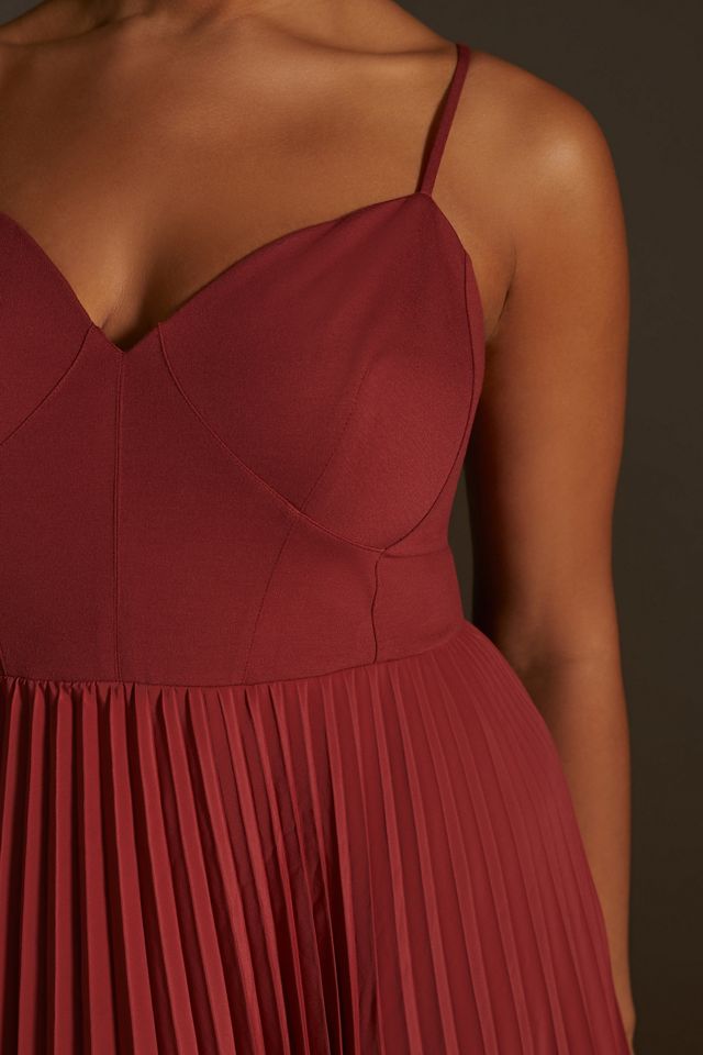 anthropologie sweetheart bodice midi dress By Anthropologie Sleeveless Sweetheart A-Line Midi Dress