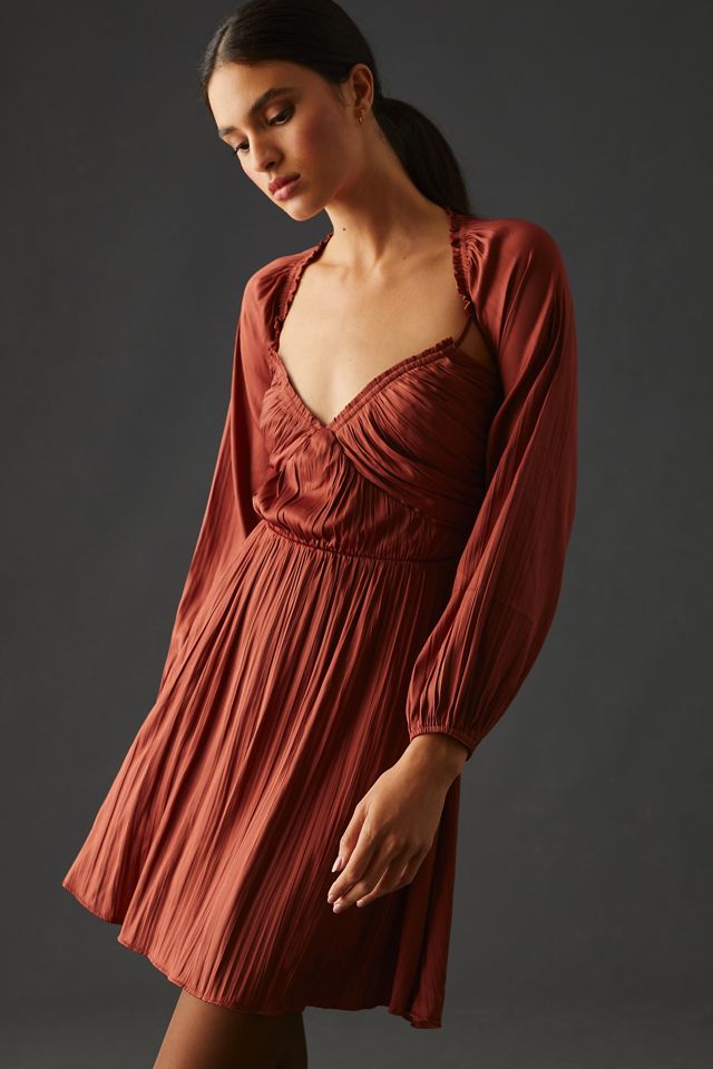 By Anthropologie Shirred Cutout Mini Dress #2