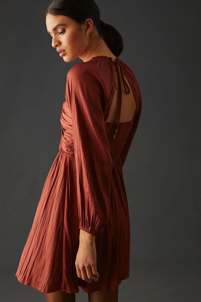 By Anthropologie Shirred Cutout Mini Dress #4
