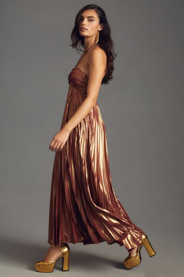 By Anthropologie Plissé Halter Dress #3