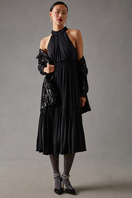tall halter neck dress Solena Halter Neck Maxi Dress main image 1