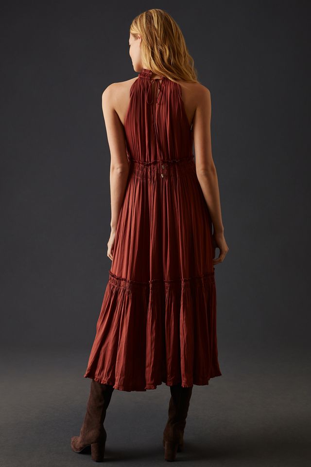 By Anthropologie Tiered Halter Dress #1