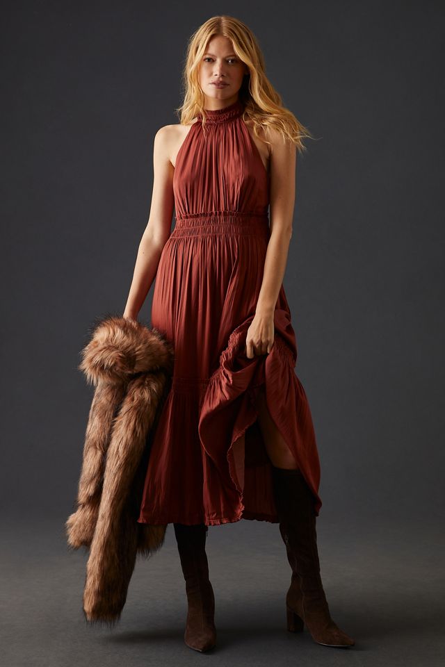 By Anthropologie Tiered Halter Dress #3