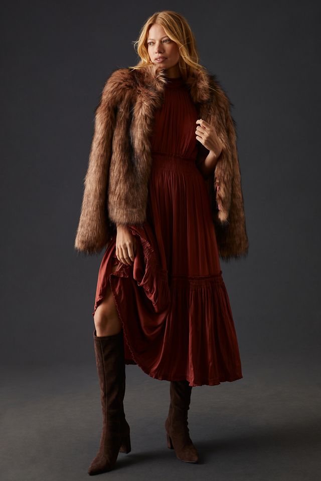 By Anthropologie Tiered Halter Dress #4