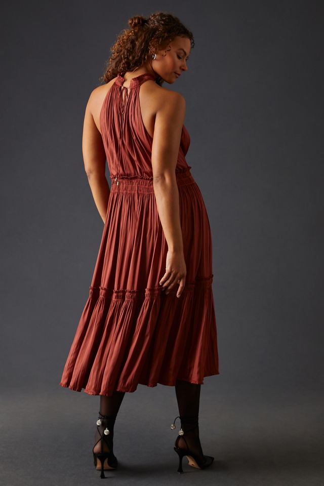 By Anthropologie Tiered Halter Dress #7