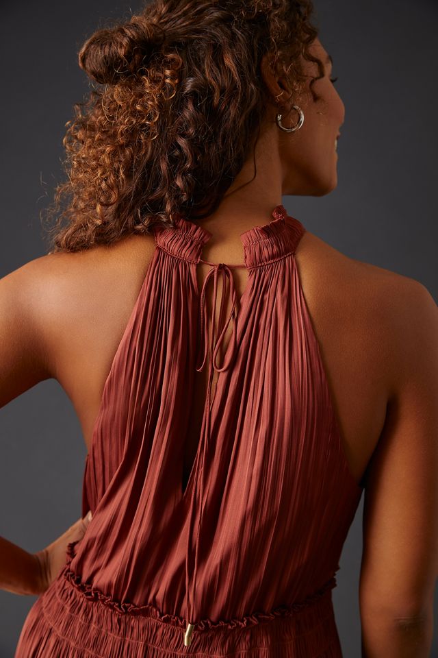 By Anthropologie Tiered Halter Dress #8