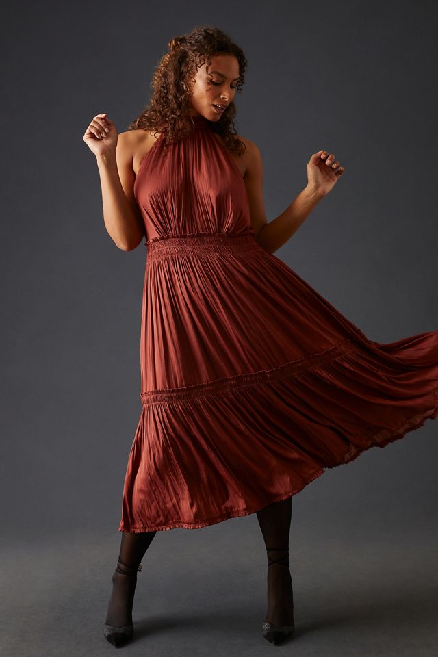 By Anthropologie Tiered Halter Dress #5