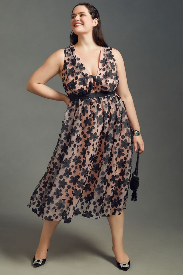 By Anthropologie 3-D Floral Dress #6