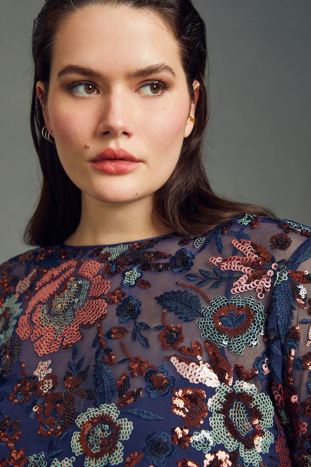 By Anthropologie Sequin Mini Dress #7