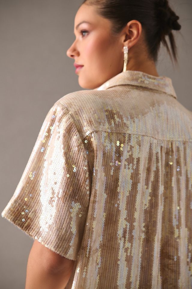 gold sequin shirt dress One In A Billion Yellow Ruffle Split Leg Lace Maxi Dress