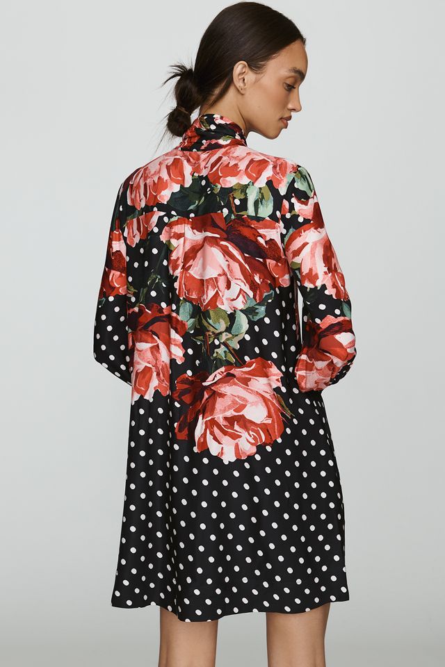 Caroline Tie-Neck Mini Dress by Maeve #2