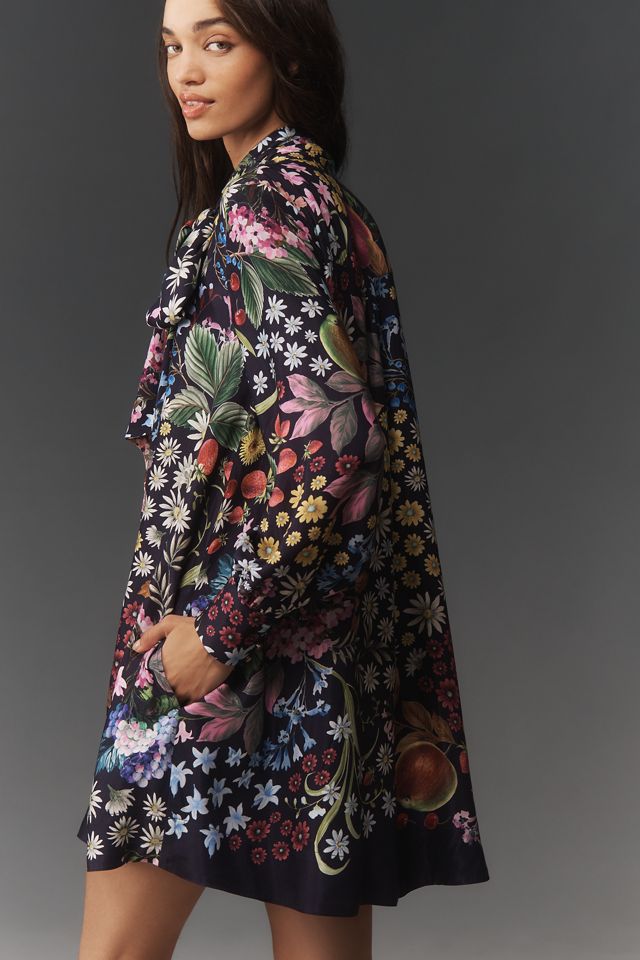 The Caroline Tie-Neck Mini Dress by Maeve #1