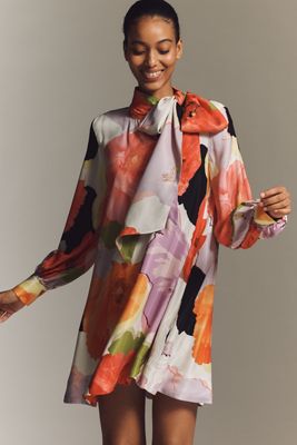 Diane von Furstenberg Tie-Neck Silk Blouse | Anthropologie